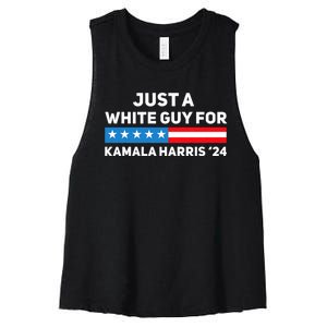 Just A White Guy For Kamala Harris 2024 President Election Women's Racerback Cropped Tank