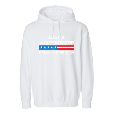 Just A White Guy For Kamala Harris 2024 President Election Garment-Dyed Fleece Hoodie