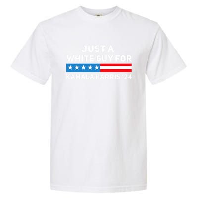 Just A White Guy For Kamala Harris 2024 President Election Garment-Dyed Heavyweight T-Shirt