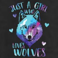 Just A Who Loves Wolves Themed Galaxy Space Wolf Lover 11oz C Handle Ceramic Mug
