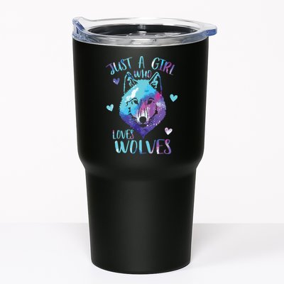 Just A Who Loves Wolves Themed Galaxy Space Wolf Lover Tumbler