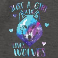 Just A Who Loves Wolves Themed Galaxy Space Wolf Lover Vector Backpack
