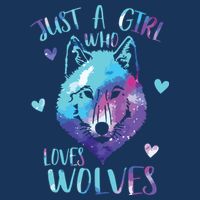 Just A Who Loves Wolves Themed Galaxy Space Wolf Lover Cooling Performance Crew T-Shirt
