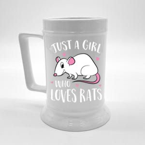 Just A Who Loves Rats Funny Rat Gift Beer Stein