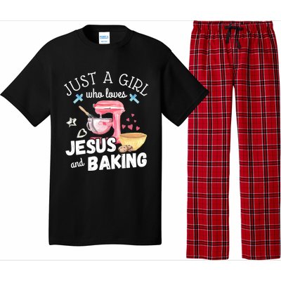 Just A Who Loves Jesus And Baking Funny Christian Great Gift Pajama Set