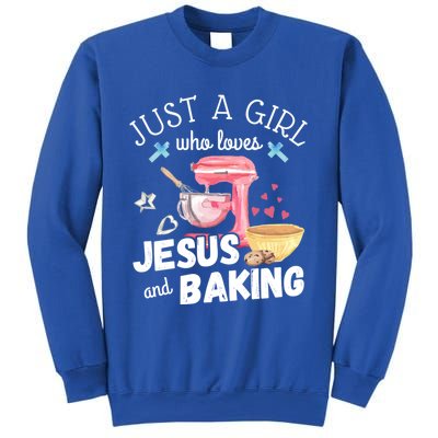 Just A Who Loves Jesus And Baking Funny Christian Great Gift Sweatshirt