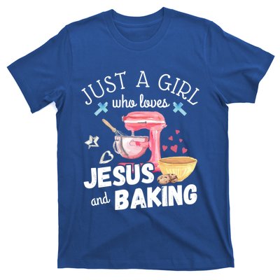 Just A Who Loves Jesus And Baking Funny Christian Great Gift T-Shirt