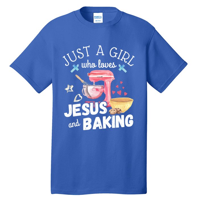 Just A Who Loves Jesus And Baking Funny Christian Great Gift Tall T-Shirt