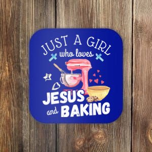 Just A Who Loves Jesus And Baking Funny Christian Great Gift Coaster