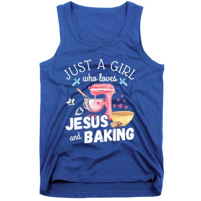 Just A Who Loves Jesus And Baking Funny Christian Great Gift Tank Top