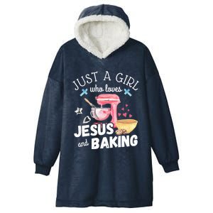 Just A Who Loves Jesus And Baking Funny Christian Great Gift Hooded Wearable Blanket