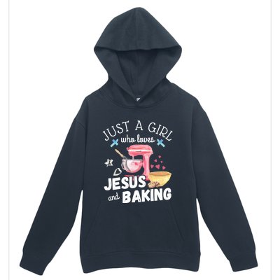 Just A Who Loves Jesus And Baking Funny Christian Great Gift Urban Pullover Hoodie