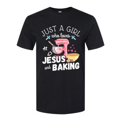 Just A Who Loves Jesus And Baking Funny Christian Great Gift Softstyle CVC T-Shirt