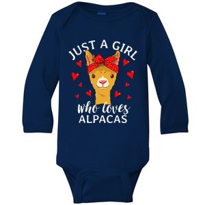 Just A Who Loves Alpacas Llama Lover Baby Long Sleeve Bodysuit