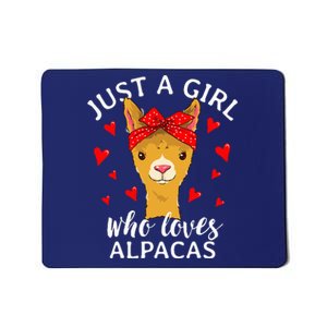 Just A Who Loves Alpacas Llama Lover Mousepad