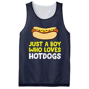 Just A Who Loves Hot Dogs Funny Hot Dog Mesh Reversible Basketball Jersey Tank