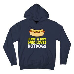 Just A Who Loves Hot Dogs Funny Hot Dog Tall Hoodie