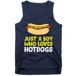 Just A Who Loves Hot Dogs Funny Hot Dog Tank Top