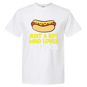 Just A Who Loves Hot Dogs Funny Hot Dog Garment-Dyed Heavyweight T-Shirt