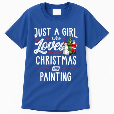Just A Who Loves Christmas And Painting Gift Gift Tall T-Shirt