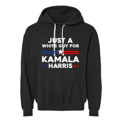 Just A White Guy For Kamala Harris 2024 President Election Garment-Dyed Fleece Hoodie