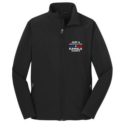 Just A White Guy For Kamala Harris 2024 President Election Core Soft Shell Jacket