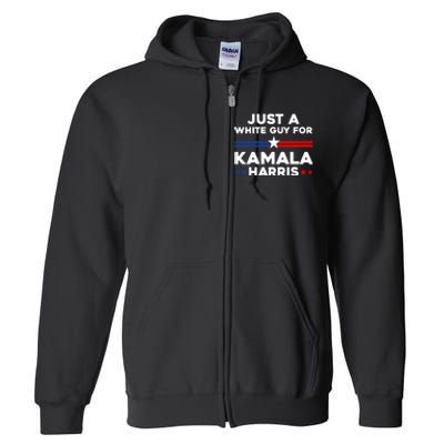 Just A White Guy For Kamala Harris 2024 President Election Full Zip Hoodie