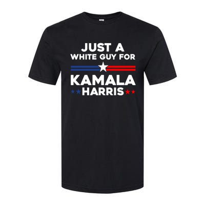 Just A White Guy For Kamala Harris 2024 President Election Softstyle CVC T-Shirt