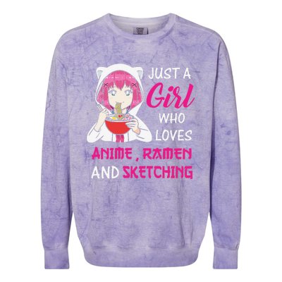 Just A  Who Loves Anime Ra And Sketching Colorblast Crewneck Sweatshirt