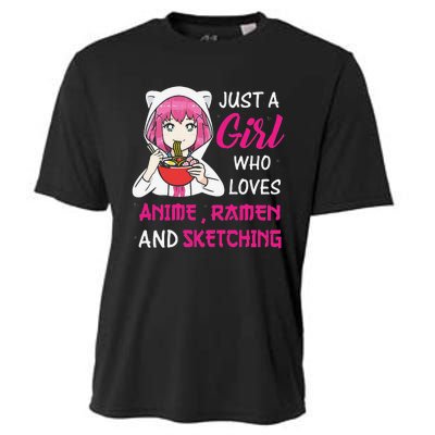 Just A  Who Loves Anime Ra And Sketching Cooling Performance Crew T-Shirt