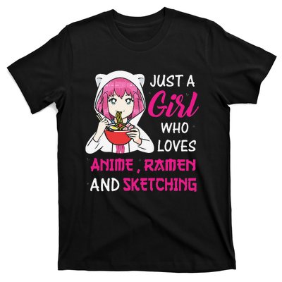 Just A  Who Loves Anime Ra And Sketching T-Shirt