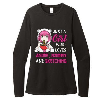 Just A  Who Loves Anime Ra And Sketching Womens CVC Long Sleeve Shirt