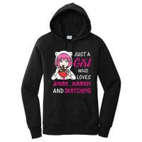 Just A  Who Loves Anime Ra And Sketching Women's Pullover Hoodie