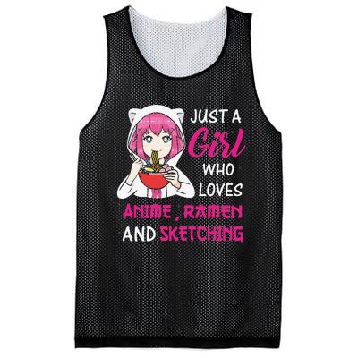 Just A  Who Loves Anime Ra And Sketching Mesh Reversible Basketball Jersey Tank