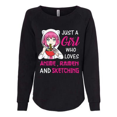 Just A  Who Loves Anime Ra And Sketching Womens California Wash Sweatshirt