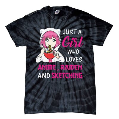 Just A  Who Loves Anime Ra And Sketching Tie-Dye T-Shirt