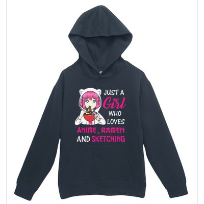 Just A  Who Loves Anime Ra And Sketching Urban Pullover Hoodie