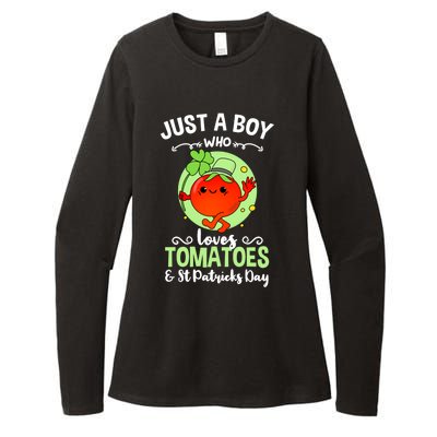 Just A Who Loves Tomatoes And St Patricks Day Vegetable Gift Womens CVC Long Sleeve Shirt