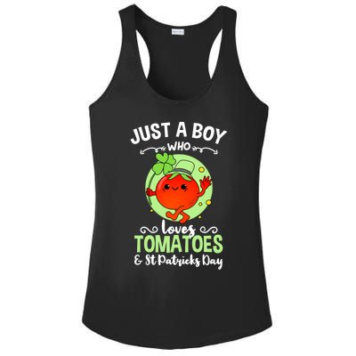 Just A Who Loves Tomatoes And St Patricks Day Vegetable Gift Ladies PosiCharge Competitor Racerback Tank