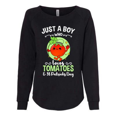 Just A Who Loves Tomatoes And St Patricks Day Vegetable Gift Womens California Wash Sweatshirt