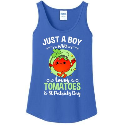 Just A Who Loves Tomatoes And St Patricks Day Vegetable Gift Ladies Essential Tank