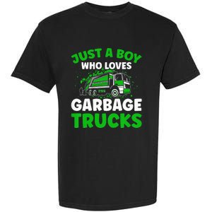 Just A  Who Loves Garbage Trucks Garment-Dyed Heavyweight T-Shirt