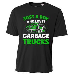 Just A  Who Loves Garbage Trucks Cooling Performance Crew T-Shirt