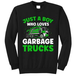 Just A  Who Loves Garbage Trucks Sweatshirt