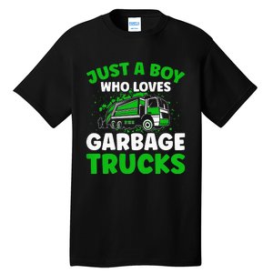 Just A  Who Loves Garbage Trucks Tall T-Shirt