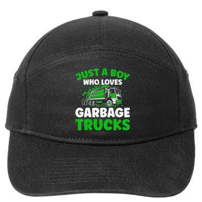 Just A  Who Loves Garbage Trucks 7-Panel Snapback Hat