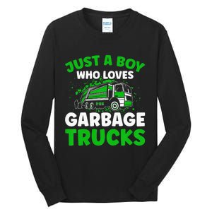 Just A  Who Loves Garbage Trucks Tall Long Sleeve T-Shirt