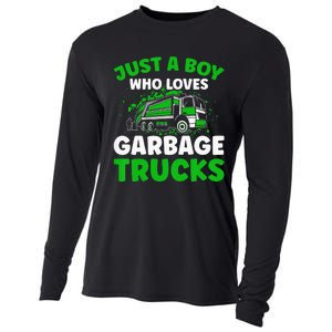 Just A  Who Loves Garbage Trucks Cooling Performance Long Sleeve Crew