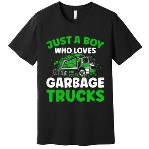 Just A  Who Loves Garbage Trucks Premium T-Shirt