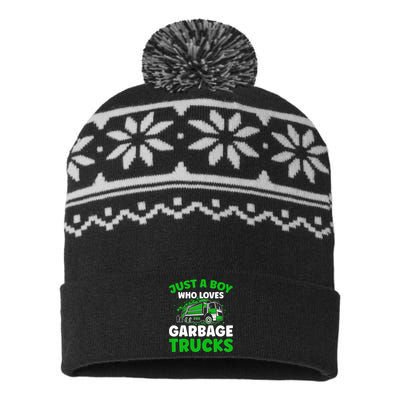 Just A  Who Loves Garbage Trucks USA-Made Snowflake Beanie